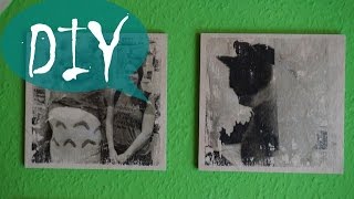 Fotos auf Holz übertragen  Fototransfer   DIY  Tutorial [upl. by Redienhcs]