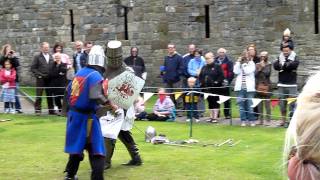 Caernarfon Castle sword fight [upl. by Zuckerman]