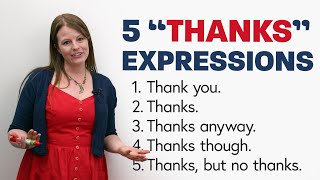 “THANKS” 5 Common Expressions that don’t all mean the same thing [upl. by Hnoj]