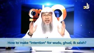 How to make Intention for Wudu Ghusl and Salah  Sheikh Assim Al Hakeem [upl. by Bonnes]