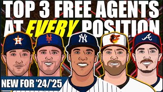 Top 3 MLB Free Agents At Every Position 202425 MLB Offseason [upl. by Aneehc991]