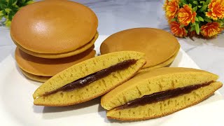 Easy Recipe Perfect Dorayaki  No Mixer [upl. by Adlanor]