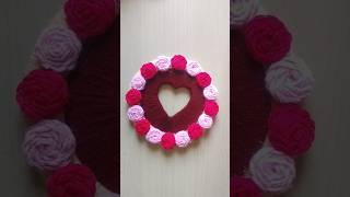 Diy easy woolen flower wall hanging craft diy craft trending shorts art [upl. by Ainezey767]