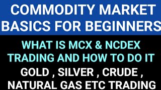 Commodity Trading For Beginners  Commodity Market Trading  Trading In Mcx [upl. by Ryder]