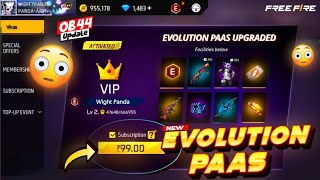 NEW EVOLUTION PAAS OB44 UPDATE  FF NEW EVENT  FREE FIRE NEW EVENT  FREE FIRE TODAY EVENT 28 MARCH [upl. by Ahsas436]