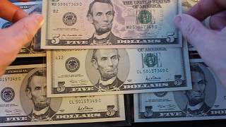 Collectible 5 Dollar Bills 2001 mint condition [upl. by Quirk]