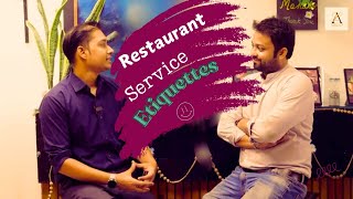 Etiquettes of restaurant service  Aminul Asraf  Official  Professor of Hospitality etiquettetips [upl. by Baerl]