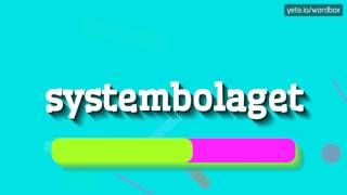 SYSTEMBOLAGET  HOW TO PRONOUNCE IT [upl. by Dimitry]