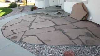 Installing a flagstone patio How to install a flagstone patio Part 1 [upl. by Oberstone749]