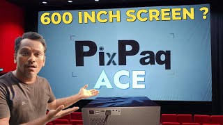 PixPaq Ace Projector 600 Inch Screen Really   PixPaq Ace Projector 300 Inch Screen Test [upl. by Namref566]