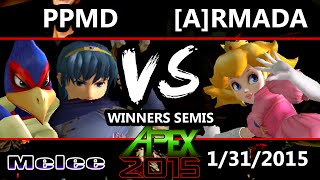 Apex 2015  Armada Peach Vs PPMD Falco Marth  Winners Semis  SSBM [upl. by Burtie]