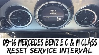 How to Reset Oil Light MercedesBenz E350 W212 2009 2010 2011 2012 2013 2014 2015 2016 [upl. by Ivah]