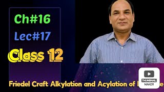 Ch16 Lec17Friedel Craft Alkylation and AcylationClass12 Chemistry [upl. by Bunde845]