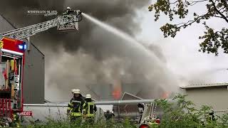 Großbrand in der Firma Delcotex in BielefeldJöllenbeck [upl. by Nuyh]