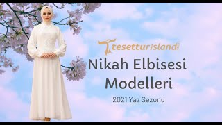 Beyaz Tesettür Nikah Elbisesi Modelleri 2021 Lookbook Yeni Tasarımlar [upl. by Watters]