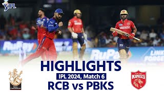 RCB vs PBKS IPL 2024 Bangalore vs Punjab Today Full Match Highlights  IPL 2024 Match Highlights [upl. by Abagael]