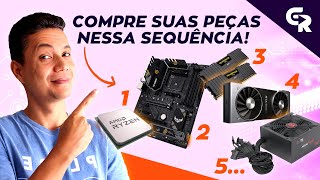 🟢COMO ESCOLHER AS PEÇAS PARA MONTAR UM PC Compre as peças na sequência correta [upl. by Lihka]