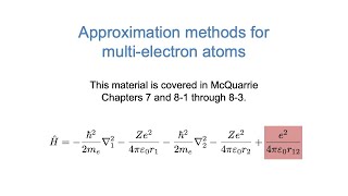 Approximation Methods WWU CHEM 461 [upl. by Vergne]