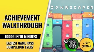 Townscaper  Achievement Walkthrough 1000G IN 10 MINUTES Xbox Game Pass [upl. by Adnilem]