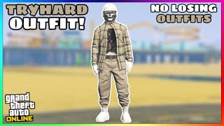 Easy Tan Joggers Invisible Torso Glitch Tryhard Modded Outfit No Transfer GTA Online [upl. by Annaohj]