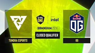 Dota2  Tundra Esports vs OG  Game 1  ESL One Birmingham 2024  CQ  WEU [upl. by Eneri]