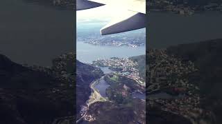 Flying over the city of Bergen on the way to Oslo a sunday afternoon [upl. by Yruam]