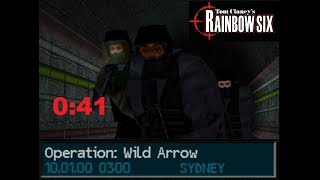 Rainbow Six 1998 PC Wild Arrow in 41 Seconds Recruit Speed Run [upl. by Standley]