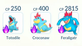 Shadow Feraligatr Evolution Line Only Challenge 😛 Pokemon Go [upl. by Rahs]