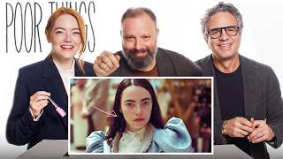 Emma Stone Mark Ruffalo amp Director Yorgos Lanthimos Break Down Poor Things Scenes  Vanity Fair [upl. by Llewxam]