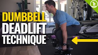 Dumbbell Deadlift Technique – Perfect Form Video Tutorial Guide [upl. by Ludlow]