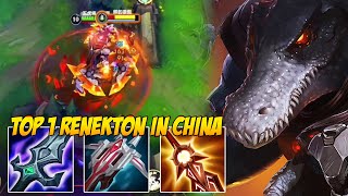 TOP 1 RENEKTON GAMEPLAY IN CHINA SERVER  RENEKTON VS GAREN [upl. by Eugaet578]