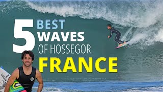 5 Best Waves of Hossegor FRANCE [upl. by Nnylesor]