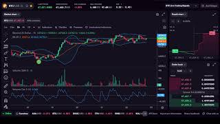 Bitcoin LIVE Stock Price Chart and Trading Signals  Liquidation Watch Technical Analysis Volume [upl. by Idolem]