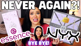 NYX VS ESSENCE NEVER BUYING ONE OF THEM AGAIN  Advent Calendar Unboxings [upl. by Lionel]