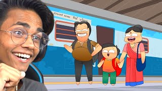 HardToonz INDIAN FAMILY TRIPS PARODY Animations😂 [upl. by Enilreug]