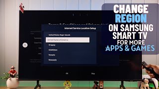 Change Samsung Smart TV Region For More Apps amp Games [upl. by Annwahs]