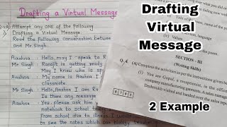 Drafting a Virtual Message Class 12Board Exam 12 Writing SkillVirtual message examplesBoards 2023 [upl. by Niles285]