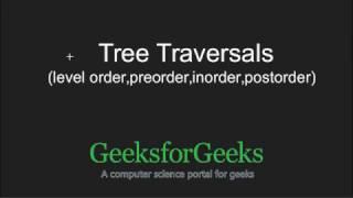 Tree Traversals  GeeksforGeeks [upl. by Noval163]