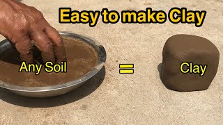 How to extract CLAY from soil  Pottery clay making at home [upl. by Delora246]