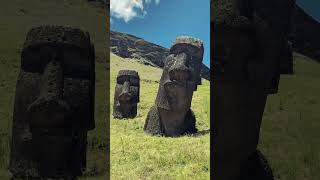 Moai 🗿🗿🗿🗿 Easter Island remote volcanic island in Polynesian islandstravel mystery [upl. by Okomom761]