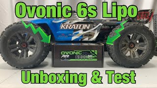 Ovonic 6s 6000mah 50c Lipo Battery Unboxing and Review for RC Cars and Trucks [upl. by Nahtonoj429]