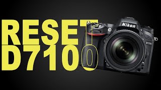 How to Reset the Settings on Your Nikon D7100 [upl. by Sairahcaz]