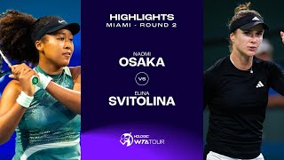 Naomi Osaka vs Elina Svitolina  2024 Miami Round 2  WTA Match Highlights [upl. by Pasquale]