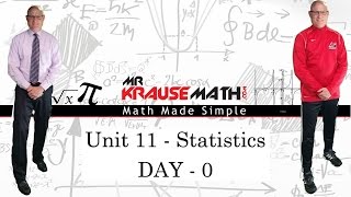 Algebra 2  Trigonometry  Unit 11  Statistics  Day 0 [upl. by Flossie]