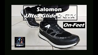 Salomon Ultra Glide 2 GTX BlackLunar RockWhite OnFeet [upl. by Endres]