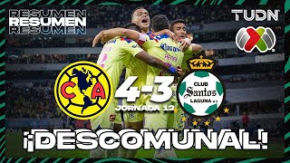 América 43 Santos  HIGHLIGHTS  AP2023J13  Liga Mx  TUDN [upl. by Zoe]