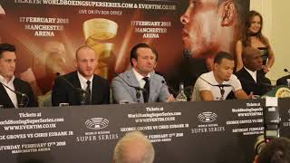 HEATED GEORGE GROVES v CHRIS EUBANK JR  FULL amp UNCUT PRESS CONFERENCE w EUBANK SNR  SAUERLAND [upl. by Arvonio134]