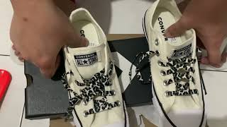 UNBOXING SEPATU KEREN LIMITED EDITION CONVERSE CTAS OX EGRETBLACKEPIC DUNE A08010C [upl. by Noyar]