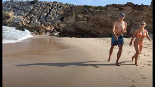 Guincho Beach in Cascais Beach Walking Tour in August 2021 Cascais Portugal 4k Ultra HD [upl. by Suravart]