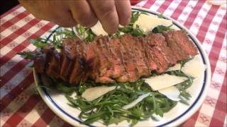 Tagliata di manzo con rucola e parmigiano ben cotta [upl. by Della]